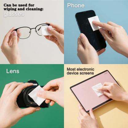 Lens Wipes for Eyeglasses - Gentle, Portable 200 Count | Glasses & Screens