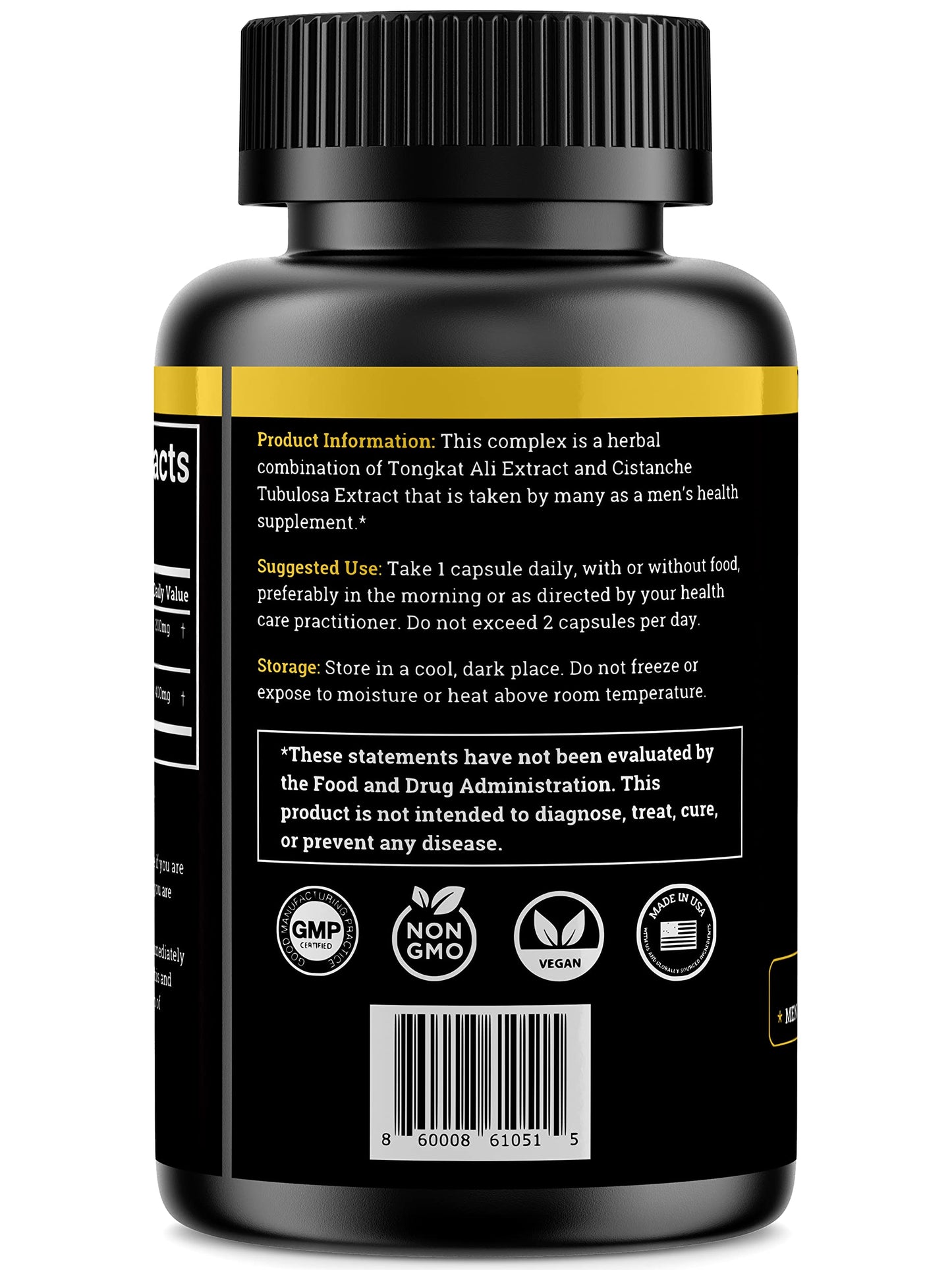 Black Forest Cistanche Tubulosa 200mg & Tongkat Ali 400mg (2-Month Supply) – Ultra-Pure with 50% Echinacoside + 10% Acetoside
