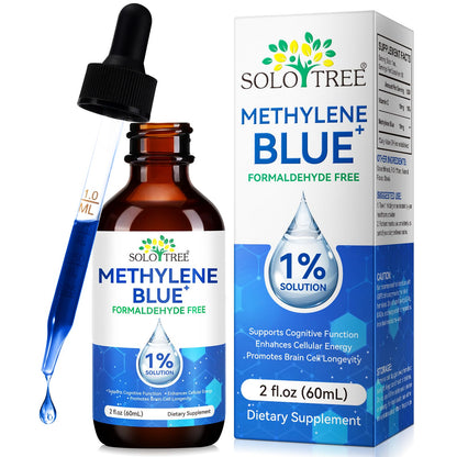 Ultra Methylene Blue 1% Solution | Pharmaceutical Grade USP | Cognitive Function & Cellular Energy Support | Formaldehyde-Free | 60ml (2 Fl Oz)