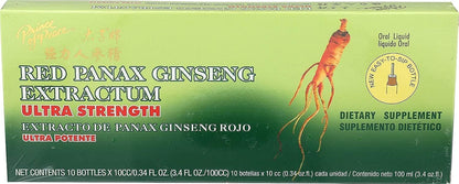 Ultra Strength Red Panax Ginseng Extract – Prince of Peace, 30 Bottles x 10cc, Pack of 3