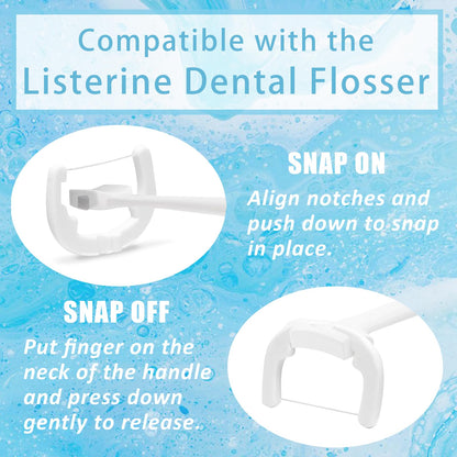 Ultraclean Access Flosser Refill Heads – 110PCS Snap-On Dental Refills