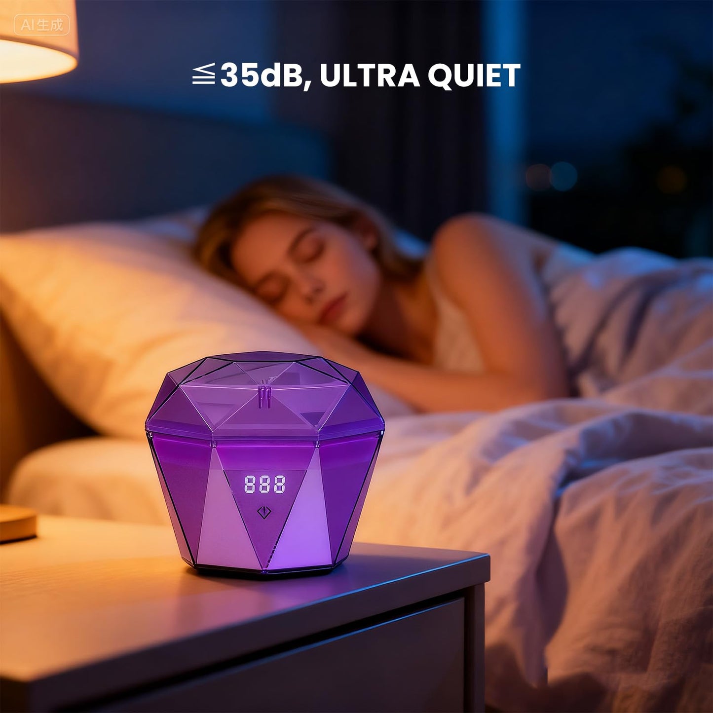 Rechargeable Ultrasonic Retainer Cleaner – 43KHz, 2x2000mAh, UV Light