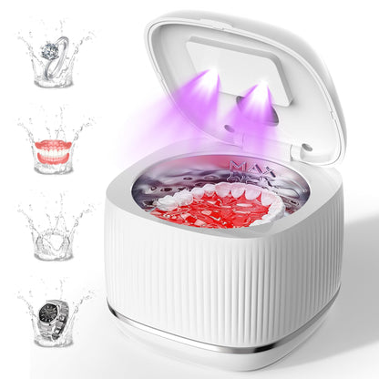 2025 Upgraded 3-in-1 Ultrasonic Retainer Cleaner – Degassing + UV, 5x Cleaning