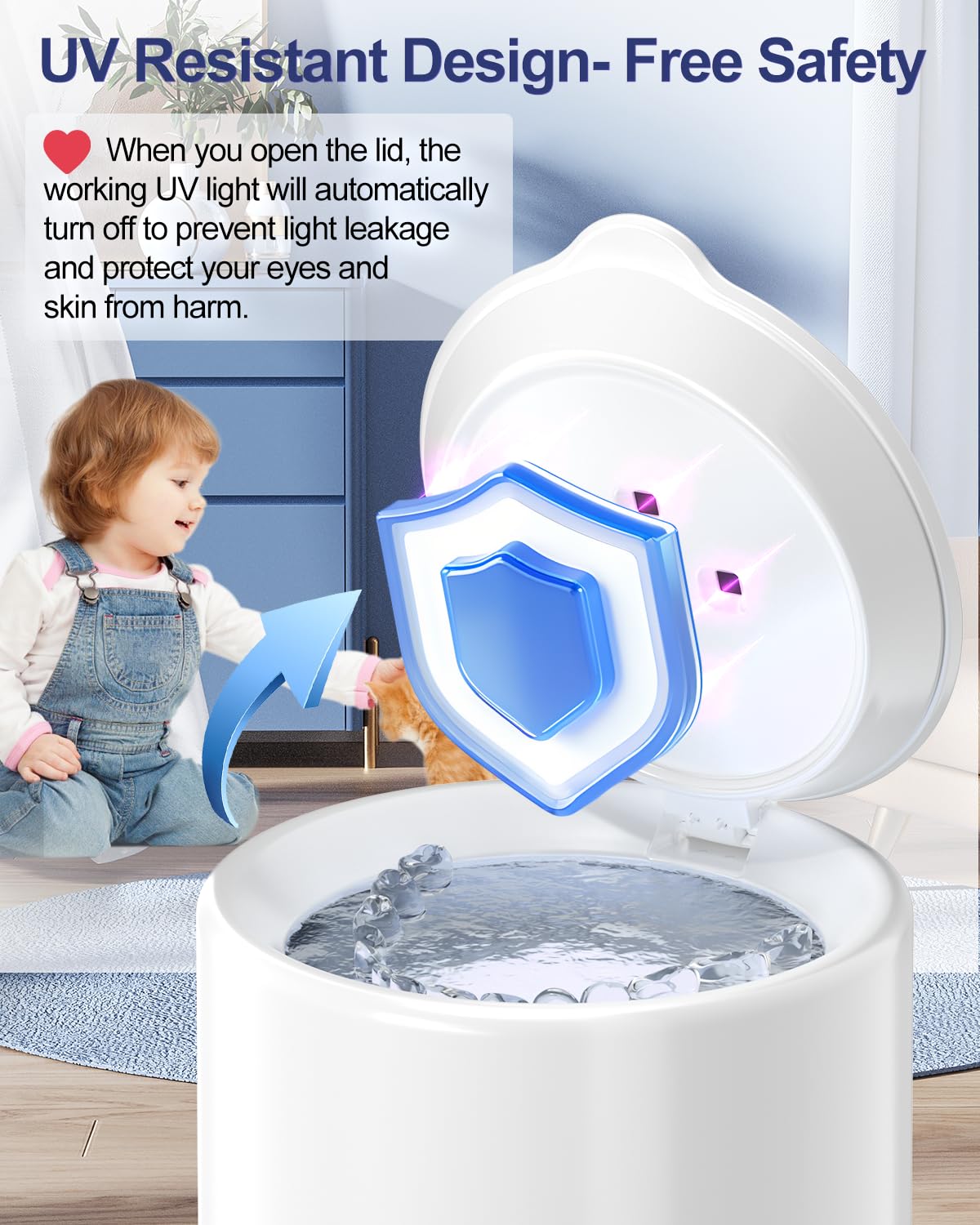 Ultrasonic Retainer Cleaner 48kHz - 3 Modes, Jewelry & Denture Cleaning (White)