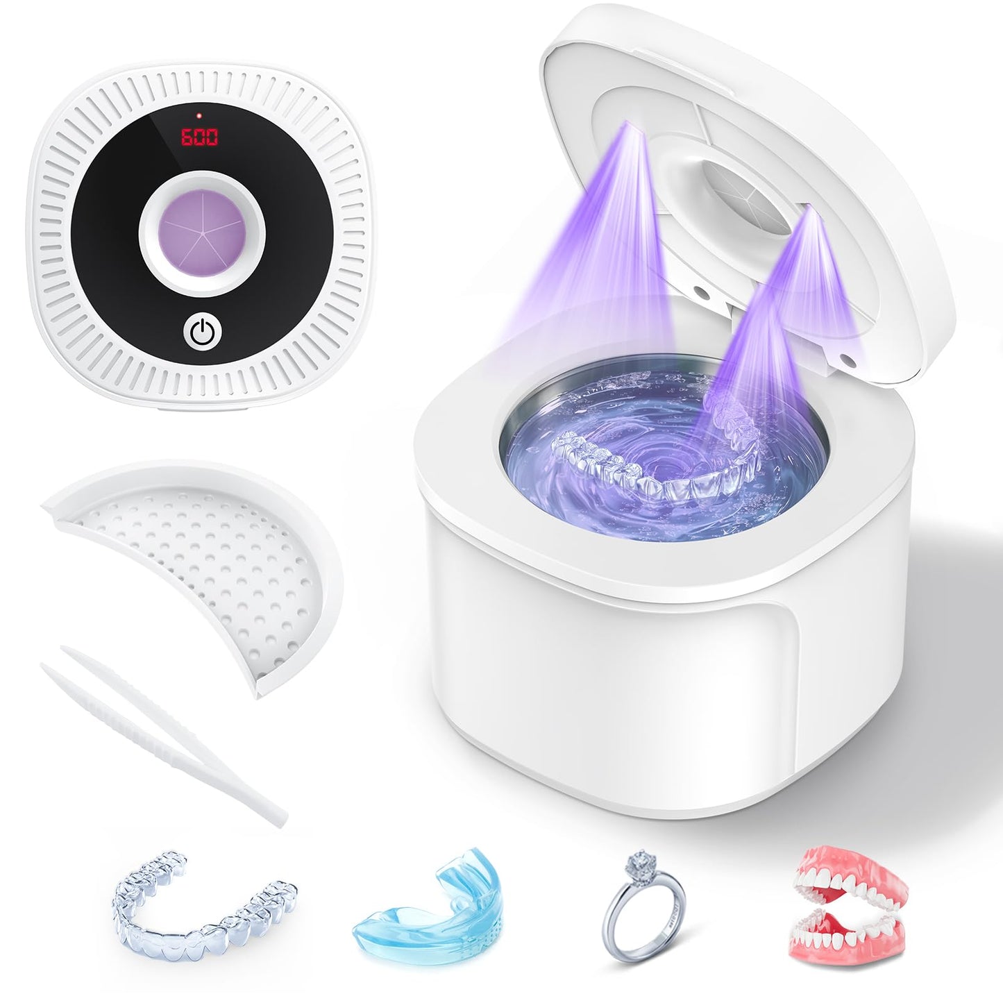 Ultrasonic Retainer Cleaner Machine – 45kHz Cleaning for Dentures & Aligners