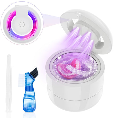Ultrasonic Retainer Cleaner 45kHz – 180ml, 2 Modes for Dentures, Aligners & Jewelry