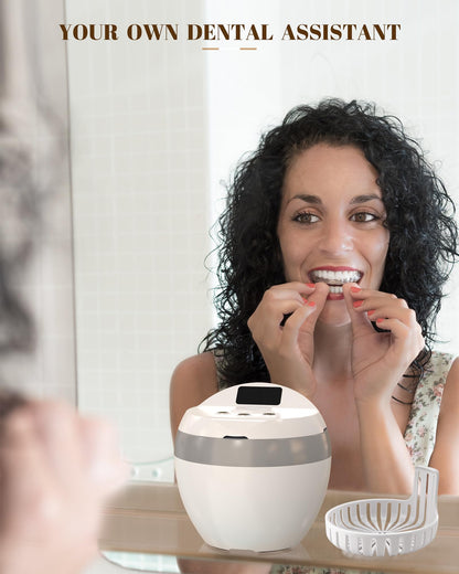Ultrasonic Retainer Cleaner 200ML – 45kHz Dentures, Mouthguards & Jewelry