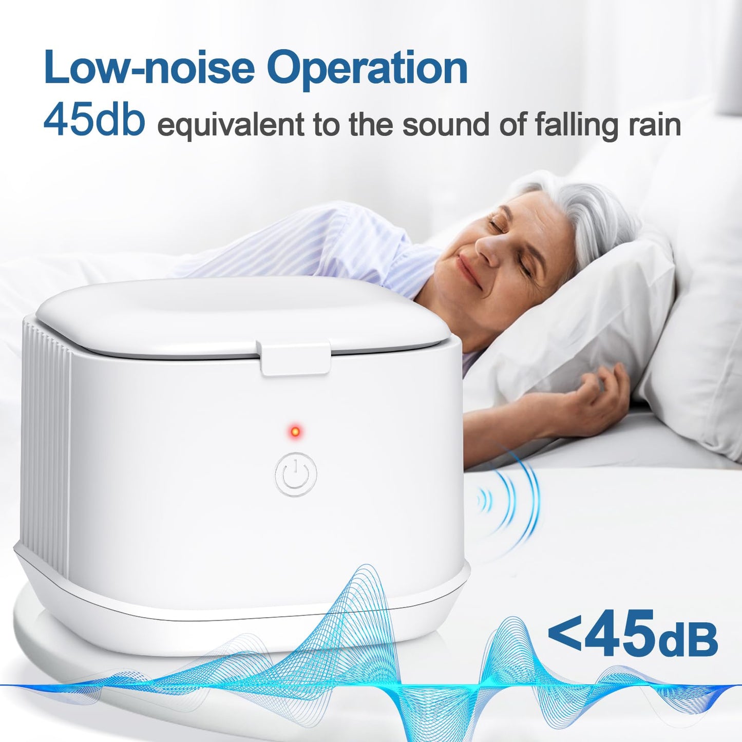 50kHz Ultrasonic Retainer Cleaner – 300mL Dental Cleaner for Aligners & Braces