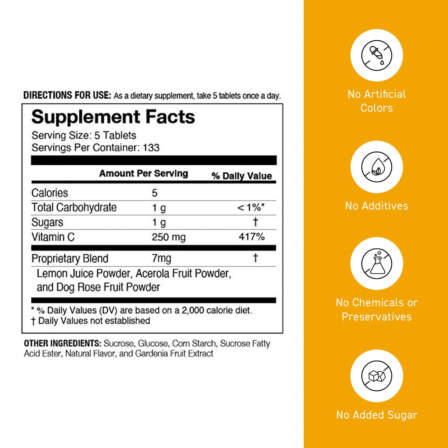 Umeken C-Balance Chewable Vitamin C - High Potency for Adults & Kids, 200g (4.5 Months)