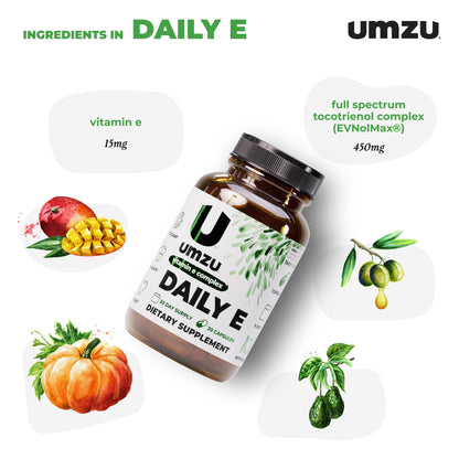 UMZU Daily E Vitamin E Capsules | 100% Daily Vitamin E | Immune Support (30 Days)