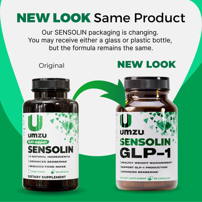 UMZU Sensolin GLP-1 Support Supplement – 30 Day Supply with Dihydroberberine, Cinnamon, Chromium & Biotin