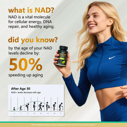 UNcena NAD Supplement 1500mg – Liposomal NR with Resveratrol | Support Cellular Health & Healthy Aging (Pack of 2)