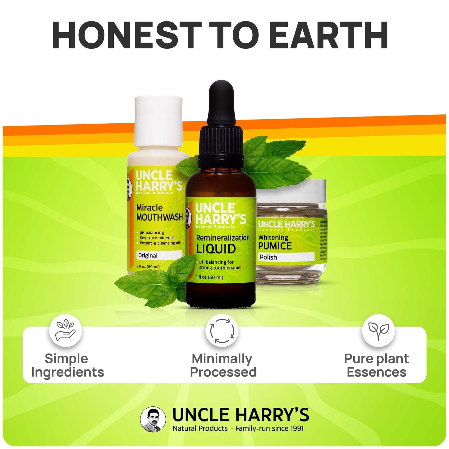 Uncle Harry's Natural Remineralization Kit with Tooth Whitening – 3-Product Set