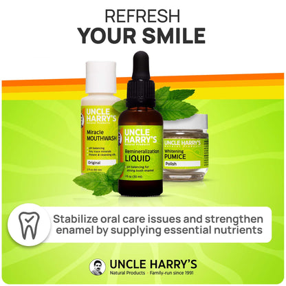 Uncle Harry's Natural Remineralization Kit with Tooth Whitening – 3-Product Set