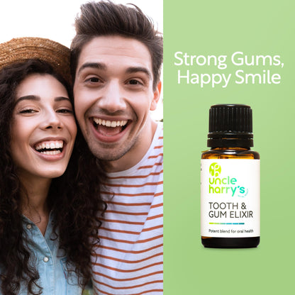 Uncle Harry's Aromatherapy Tooth & Gum Elixir | Purifying Alcohol-Free Mouthwash for Gums & Bad Breath | 0.5 oz