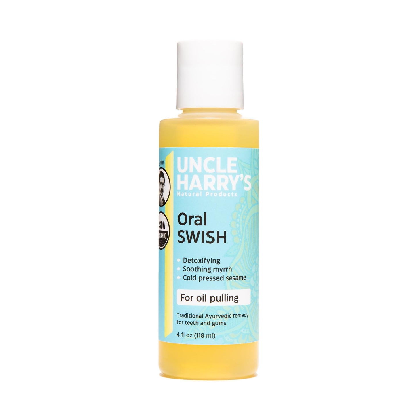 Uncle Harry's Certified Organic Oral Swish – Ayurvedic Sesame Oil Pulling (4 oz)