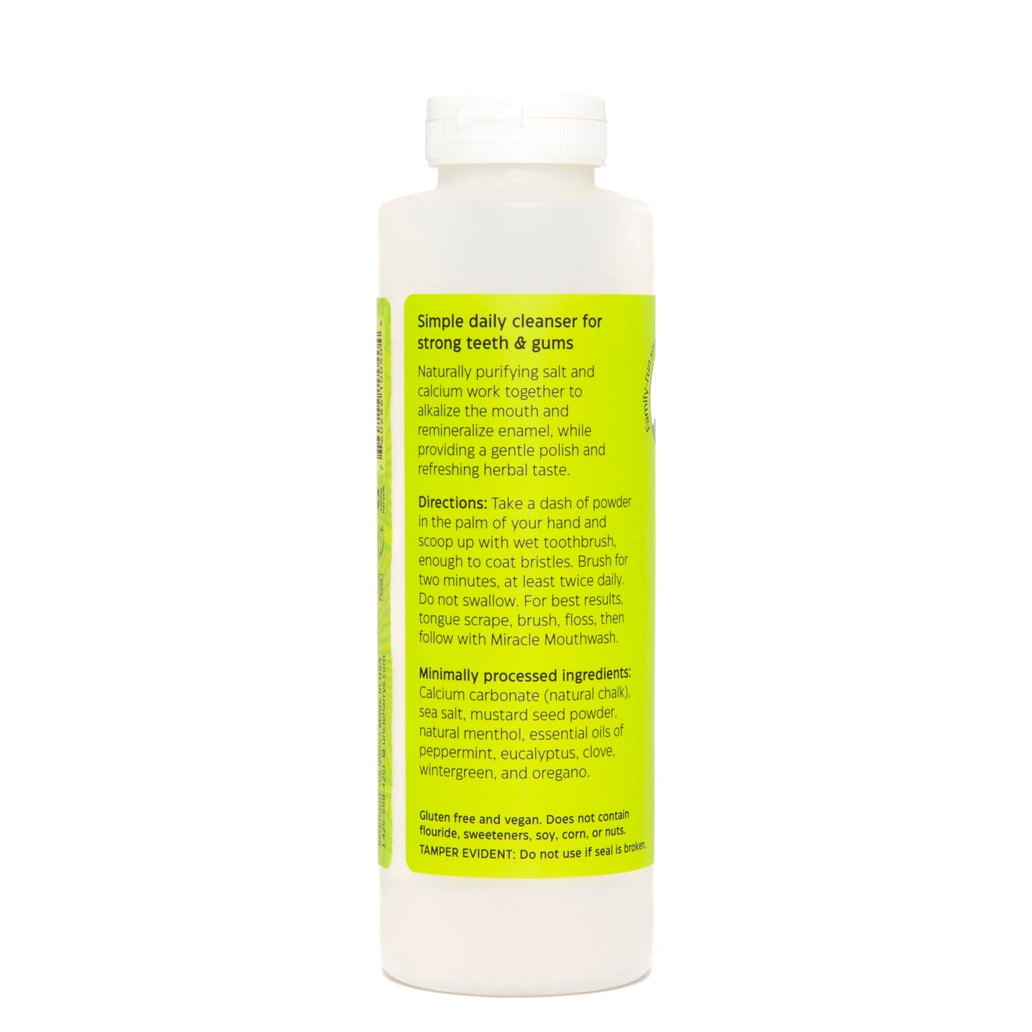 Uncle Harry's All Natural Tooth Powder 16oz – Gentle Whitening & Fresh Breath