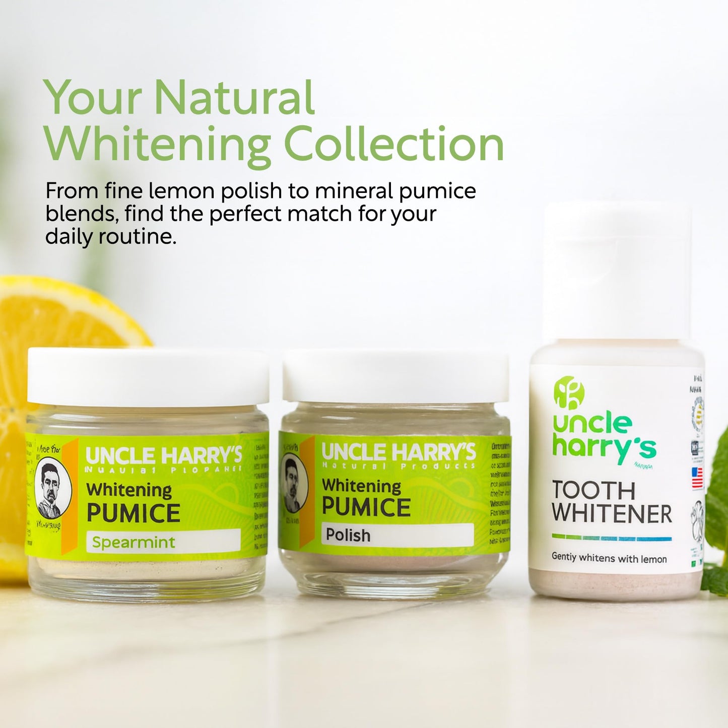 Uncle Harry’s Whitening Toothpaste Polish – Fluoride Free, Vegan, Pumice-based Tooth Polisher (1.25 oz Glass Jar)