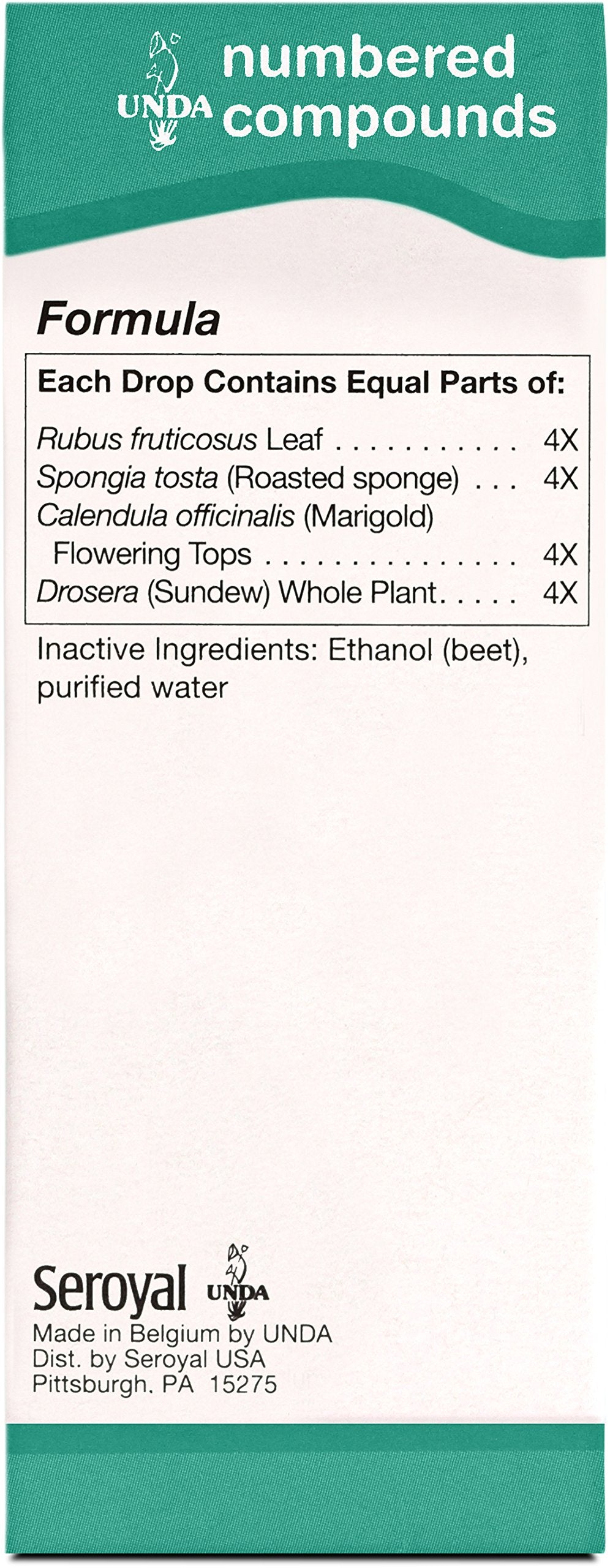 UNDA 1000 Numbered Compounds | Homeopathic Preparation | 0.7 fl oz