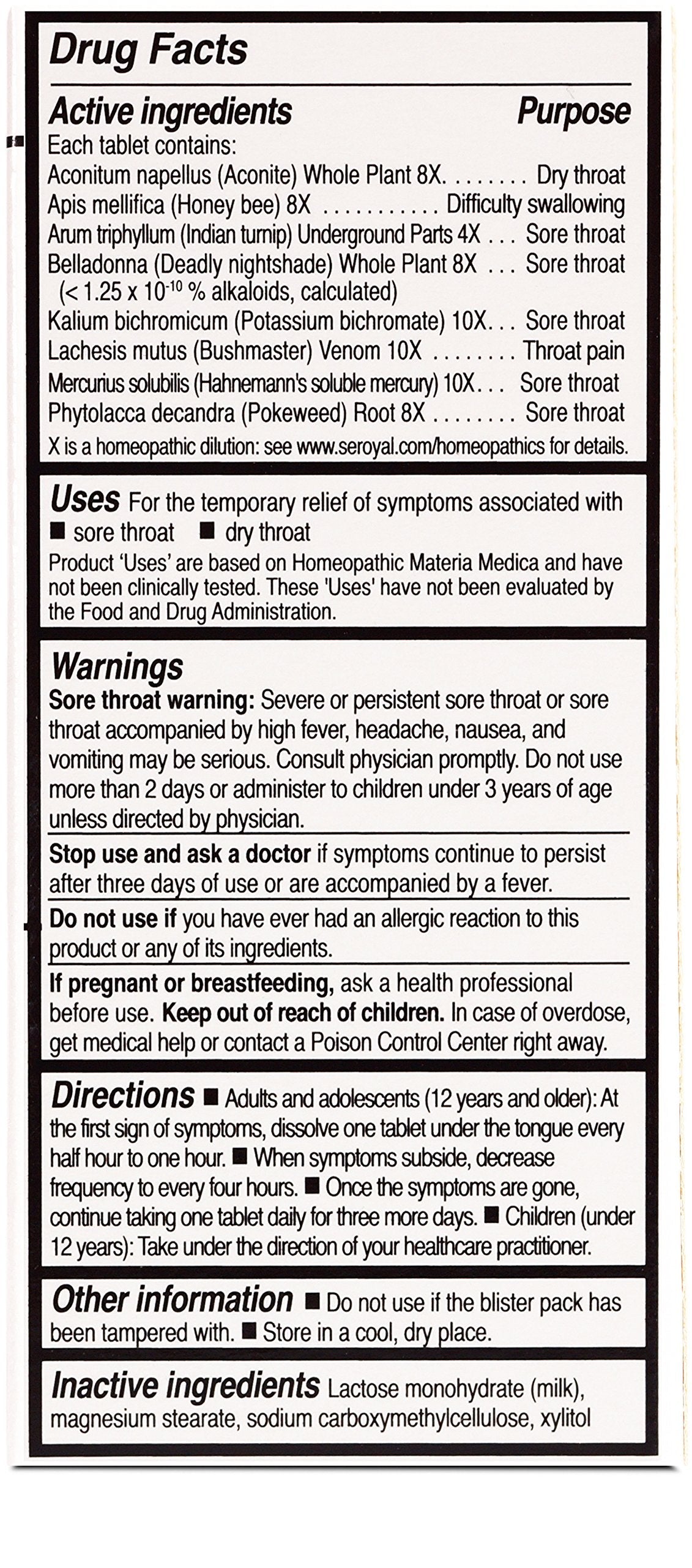 UNDA Angiplex | Homeopathic Remedy for Temporary Relief of Sore Throat | 30 Tablets