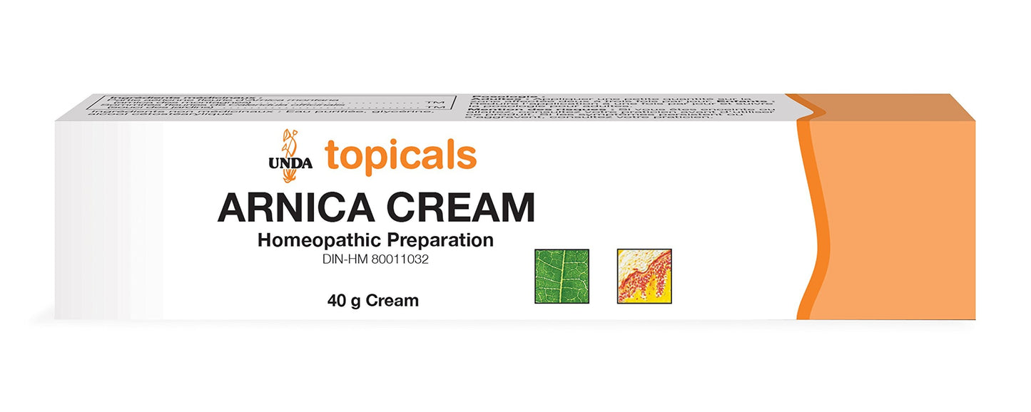 UNDA Arnica Cream - Homeopathic Remedy for Sprains & Bruises - 1.4 oz