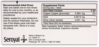 UNDA Gammadyn Cu-Au-Ag Oligo-Element Supplement | 30 Tablets