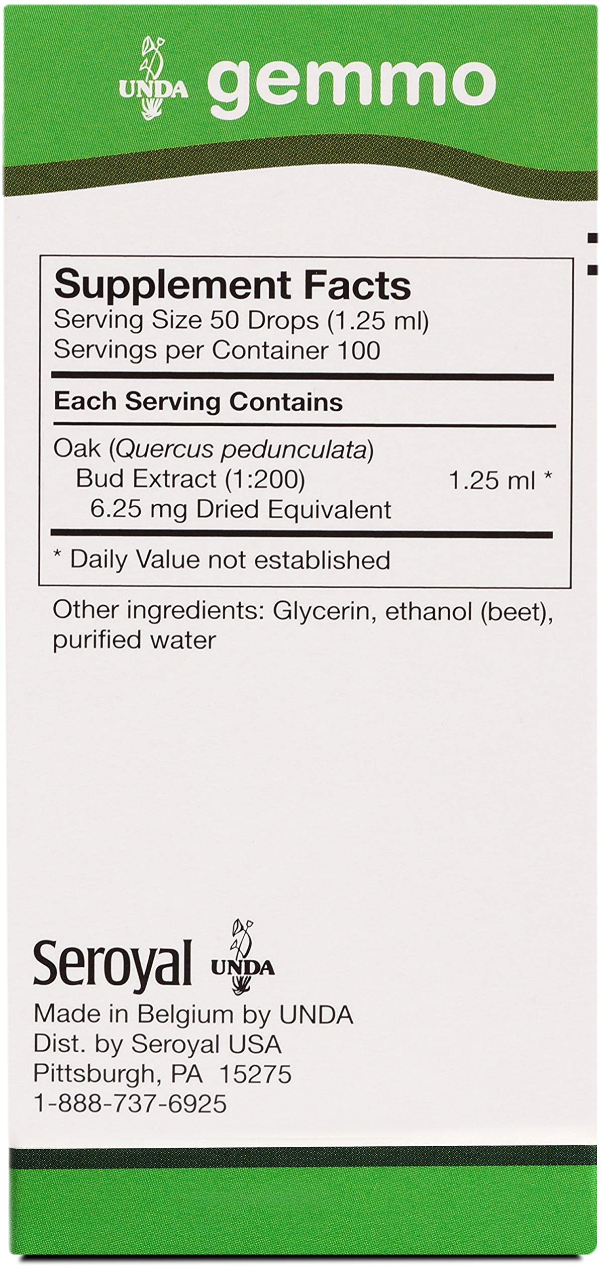 UNDA Gemmo Therapy Quercus Pedunculata Oak Bud Extract – 4.2 fl oz (125 ml)