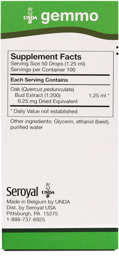 UNDA Gemmo Therapy Quercus Pedunculata Oak Bud Extract – 4.2 fl oz (125 ml)