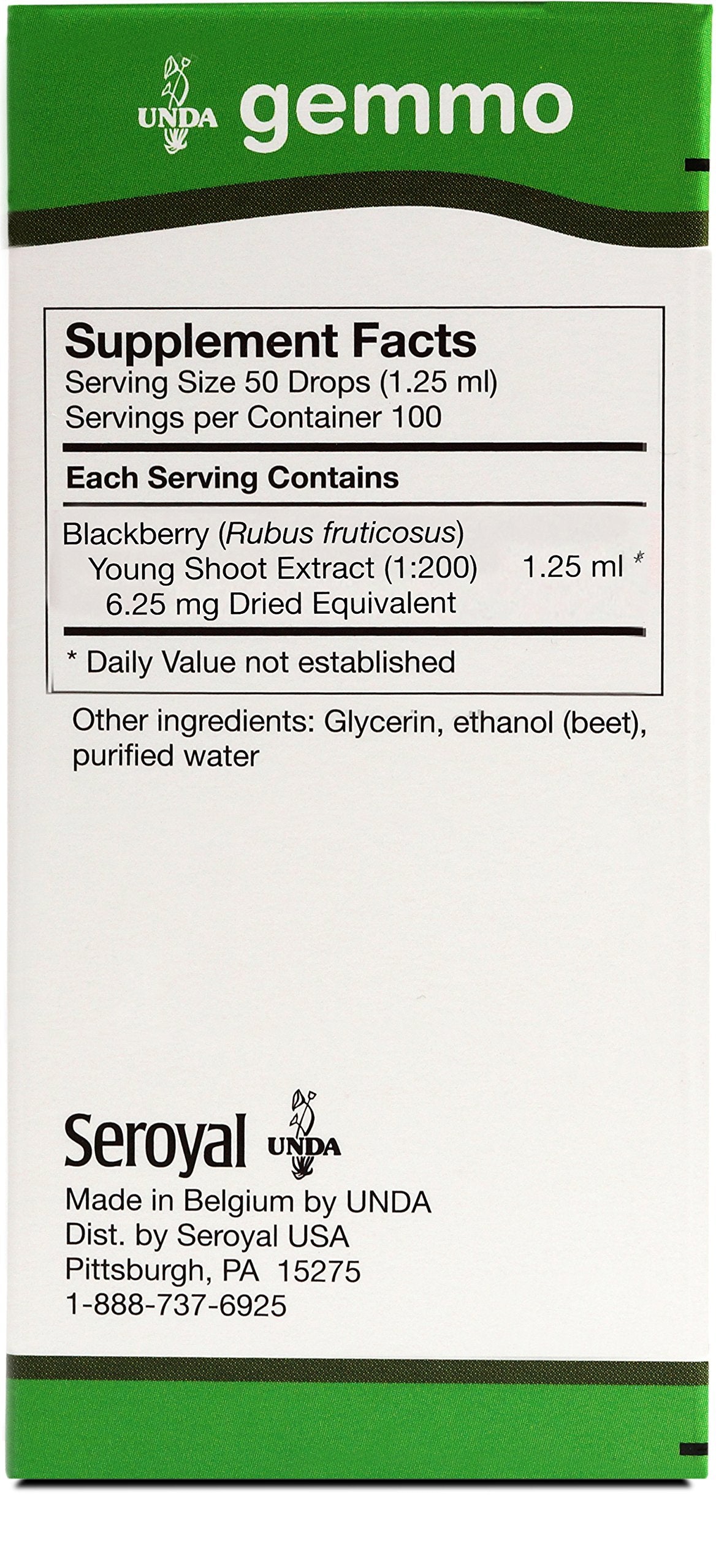 UNDA Gemmo Therapy Rubus Fruticosus – BlackBerry Young Shoot Extract 4.2 fl oz