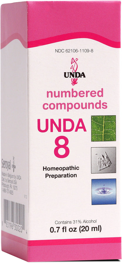 UNDA 8 Numbered Compounds – Homeopathic Preparation | 0.7 fl oz