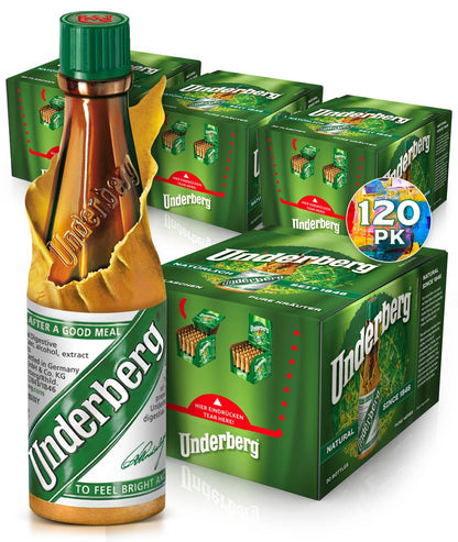 Underberg 120-Bottle Full Case — 4x30 Bottle Convenience Pack