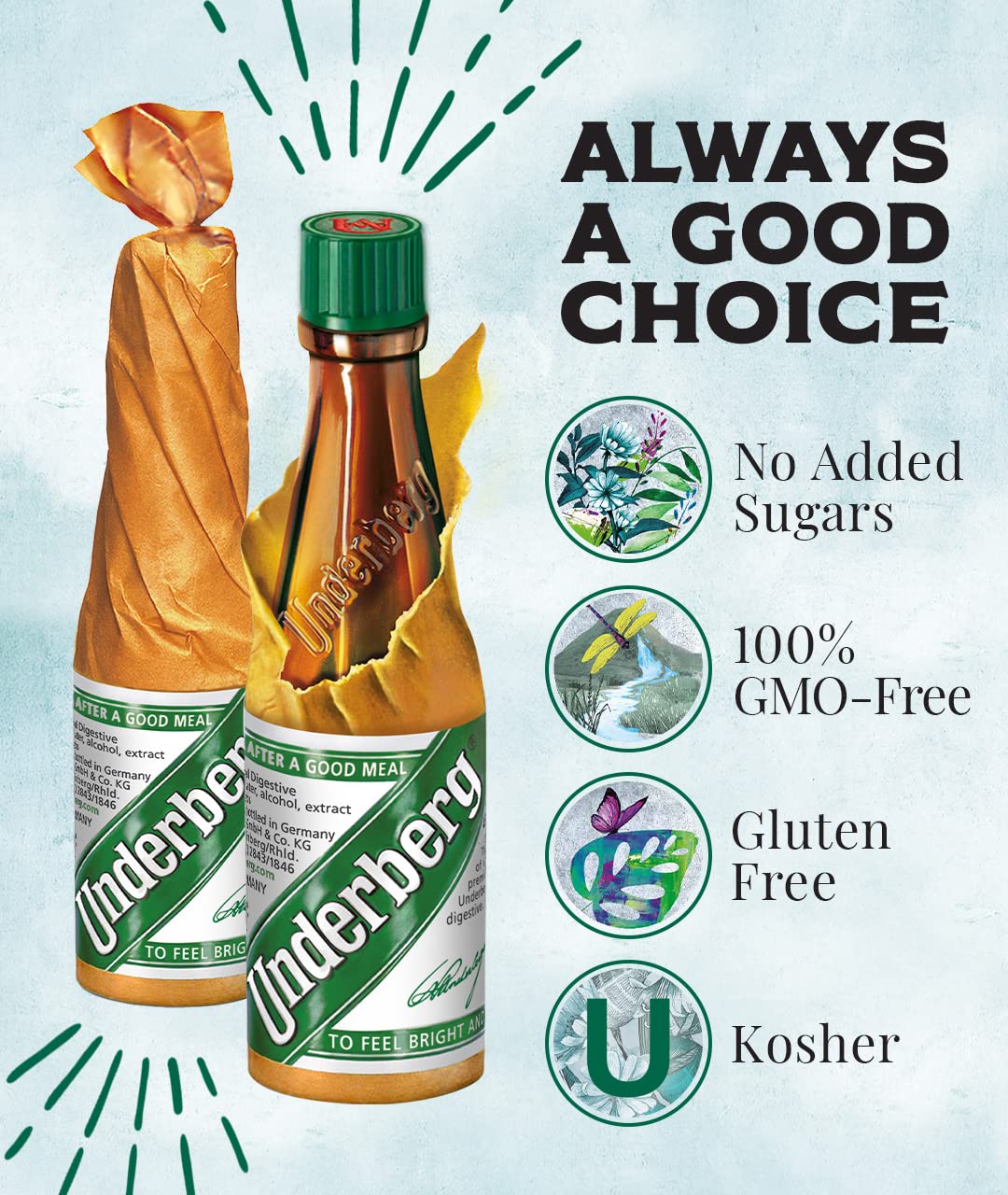 Underberg 120-Bottle Full Case — 4x30 Bottle Convenience Pack