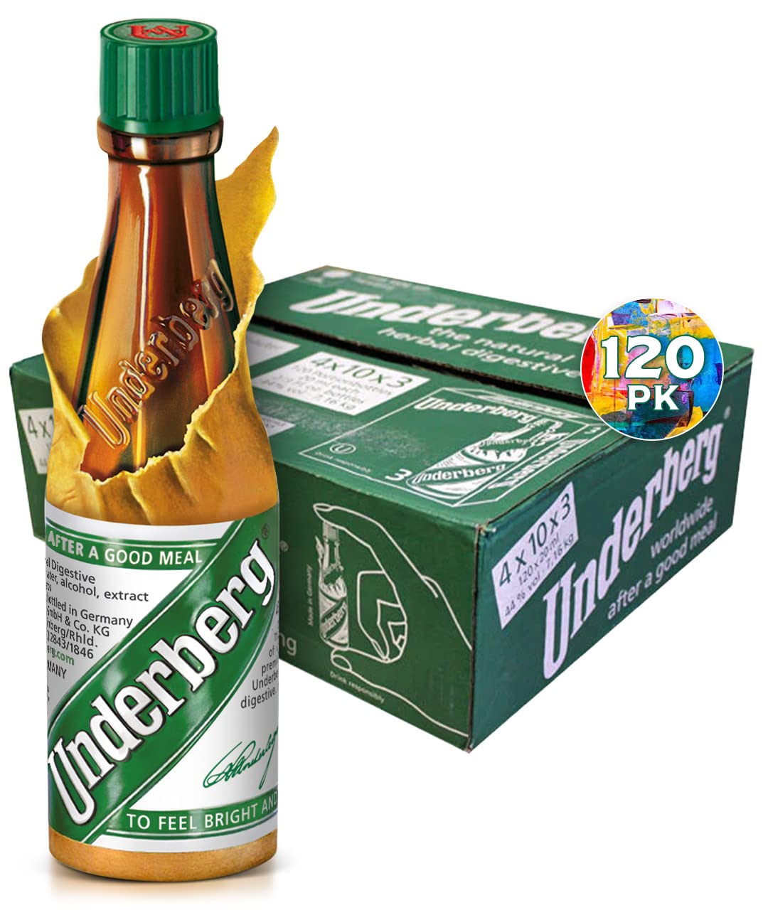 Underberg Case Pack: 3 Single-Serve Herbal Digestive Bitters Bottles