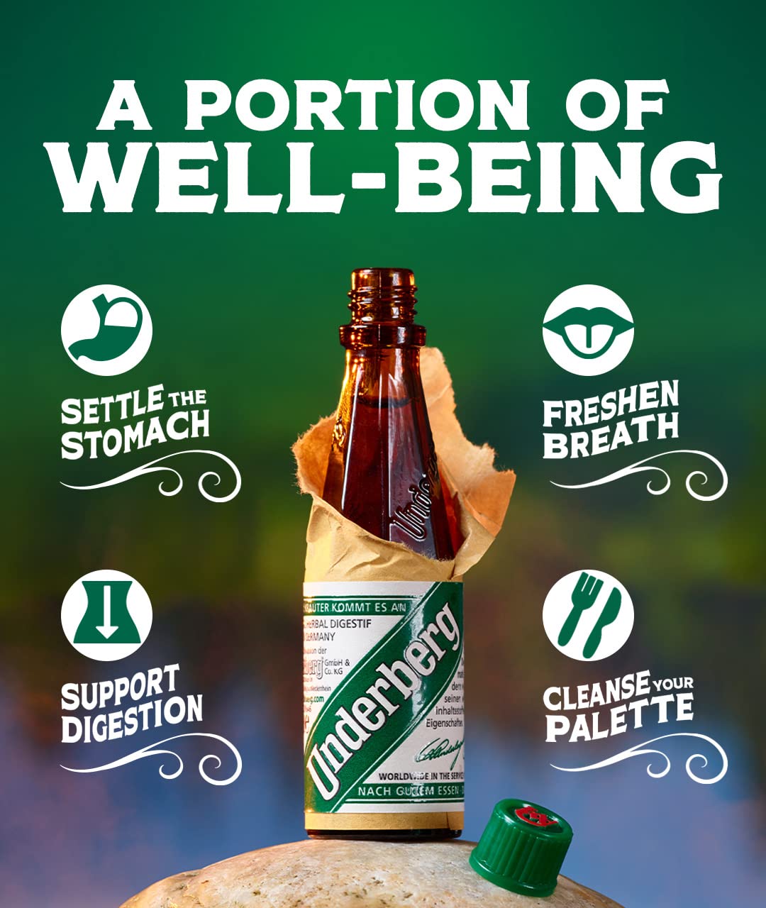 Underberg Case Pack: 3 Single-Serve Herbal Digestive Bitters Bottles