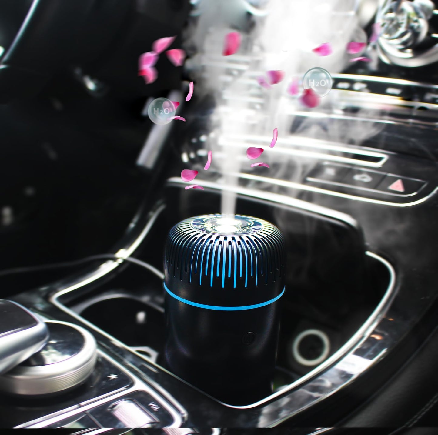 Unee Car Diffuser – 100ml USB Mini Aromatherapy & Humidifier, Car Air Freshener (Black)