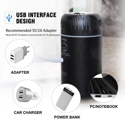 Unee Car Diffuser – 100ml USB Mini Aromatherapy & Humidifier, Car Air Freshener (Black)
