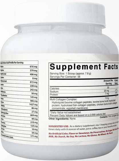 Best Naturals Multi Collagen Peptides Powder - Unflavored, 1 lb, Grass Fed