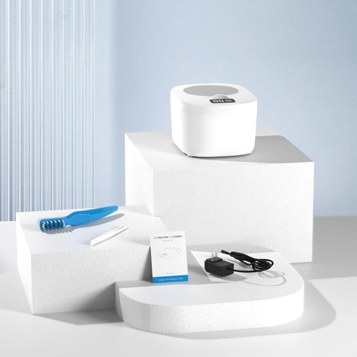 UNICHERRY Ultrasonic Retainer Cleaner – 45kHz for Dentures & Aligners