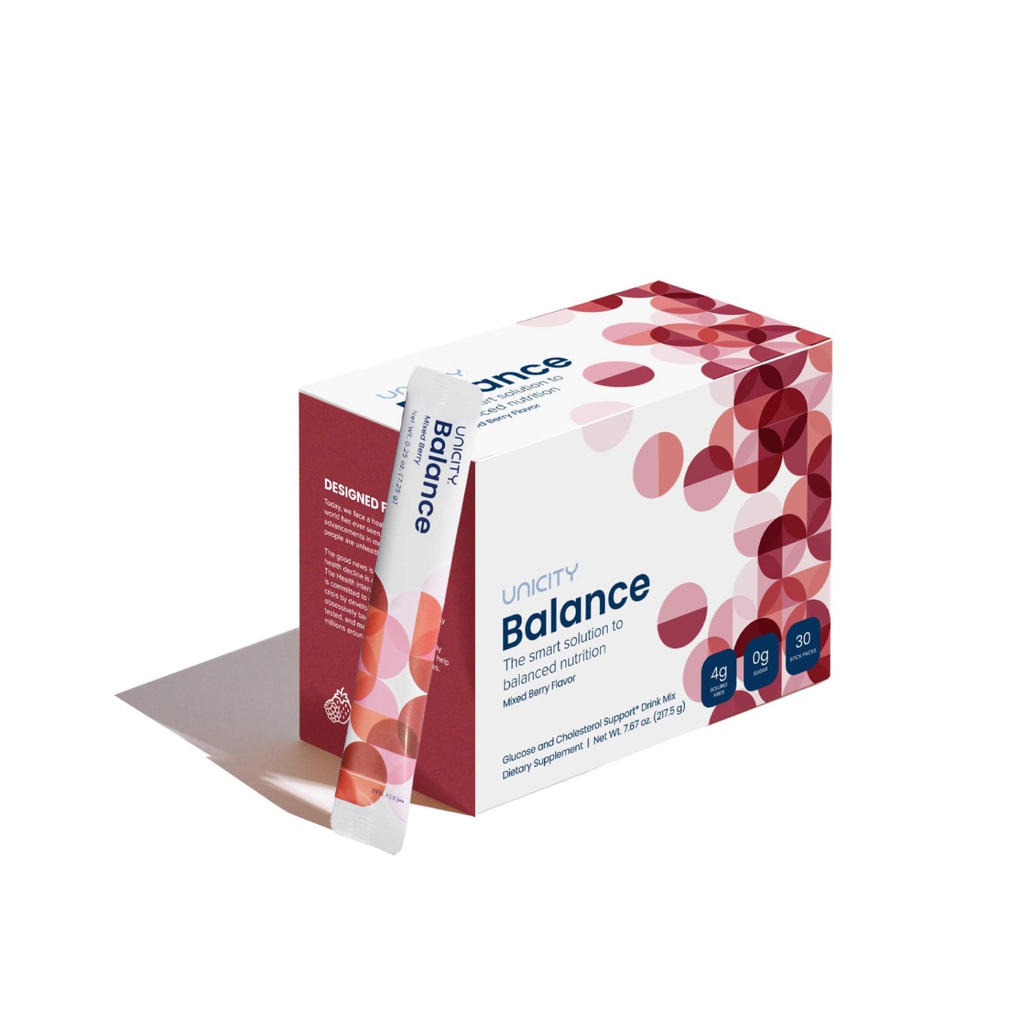 Unicity Balance Mixed Berry Stick Packs – Pre Meal Fiber Drink (30 Count)