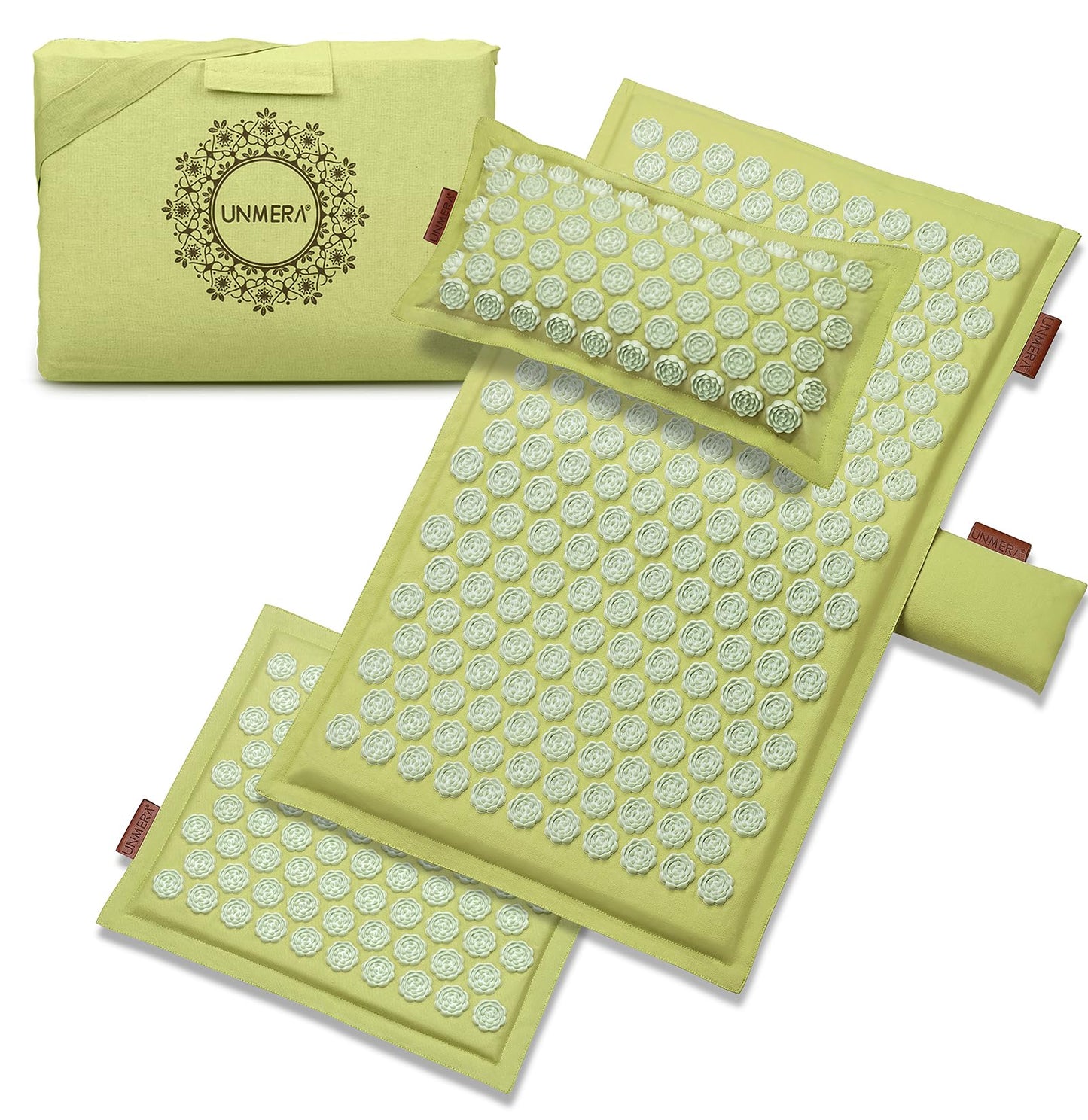 UNMERA Acupressure Mat & Pillow Set – Natural Linen & Coconut Fiber