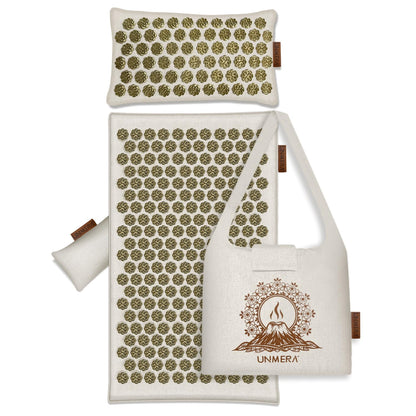 UNMERA Acupressure Mat & Pillow Set – Heat & Back Pain Relief