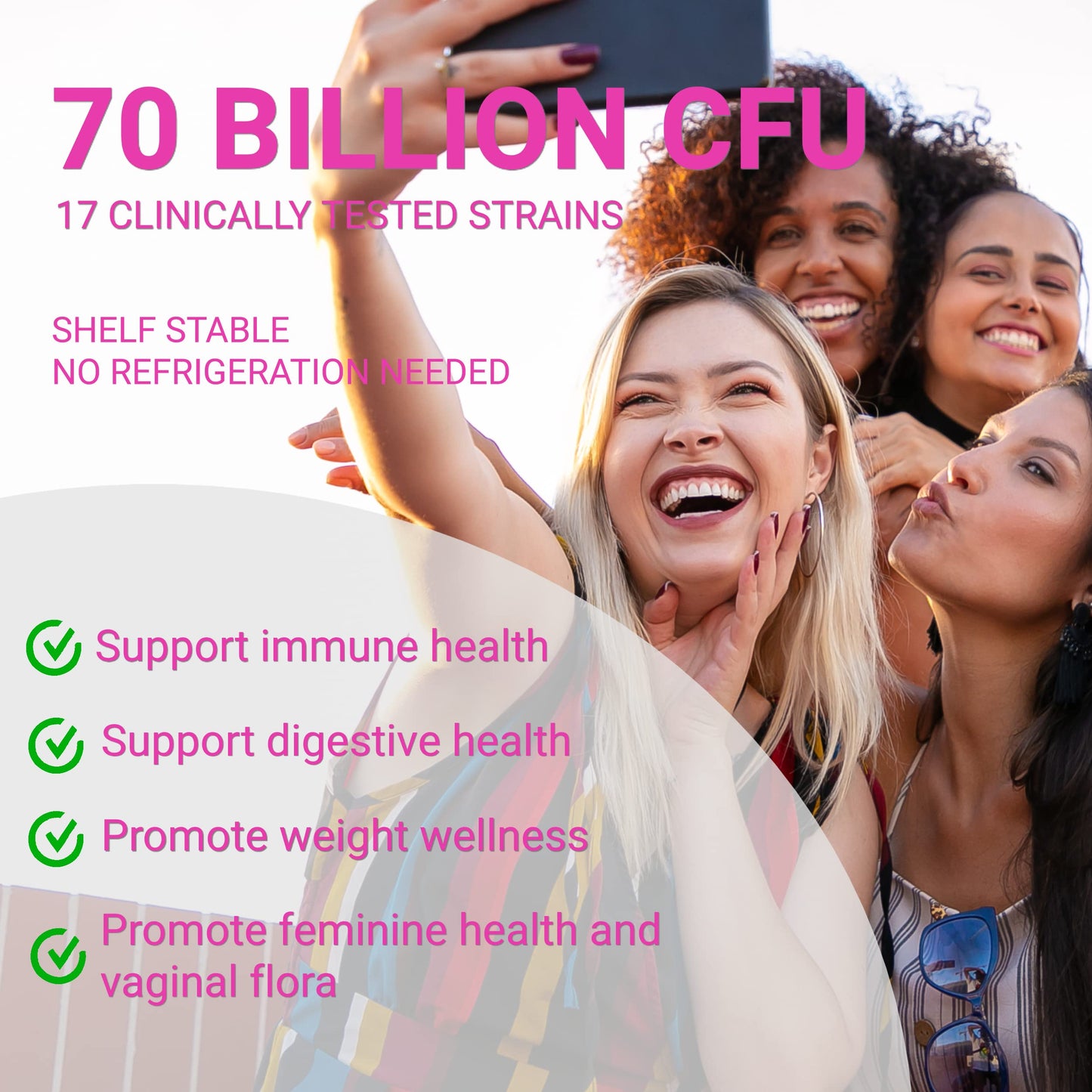 UpNourish Probiotics: Caviar Collagen with Prebiotics for Women | Digestive, Skin & Feminine Health (30 Fast-melt Packets)