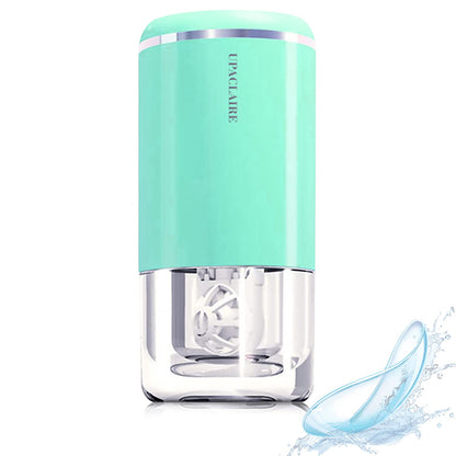 UpaClaire Ultrasonic Contact Lens Cleaner – Intelligent Cleaning Machine for Soft & RGP Lenses (Green)