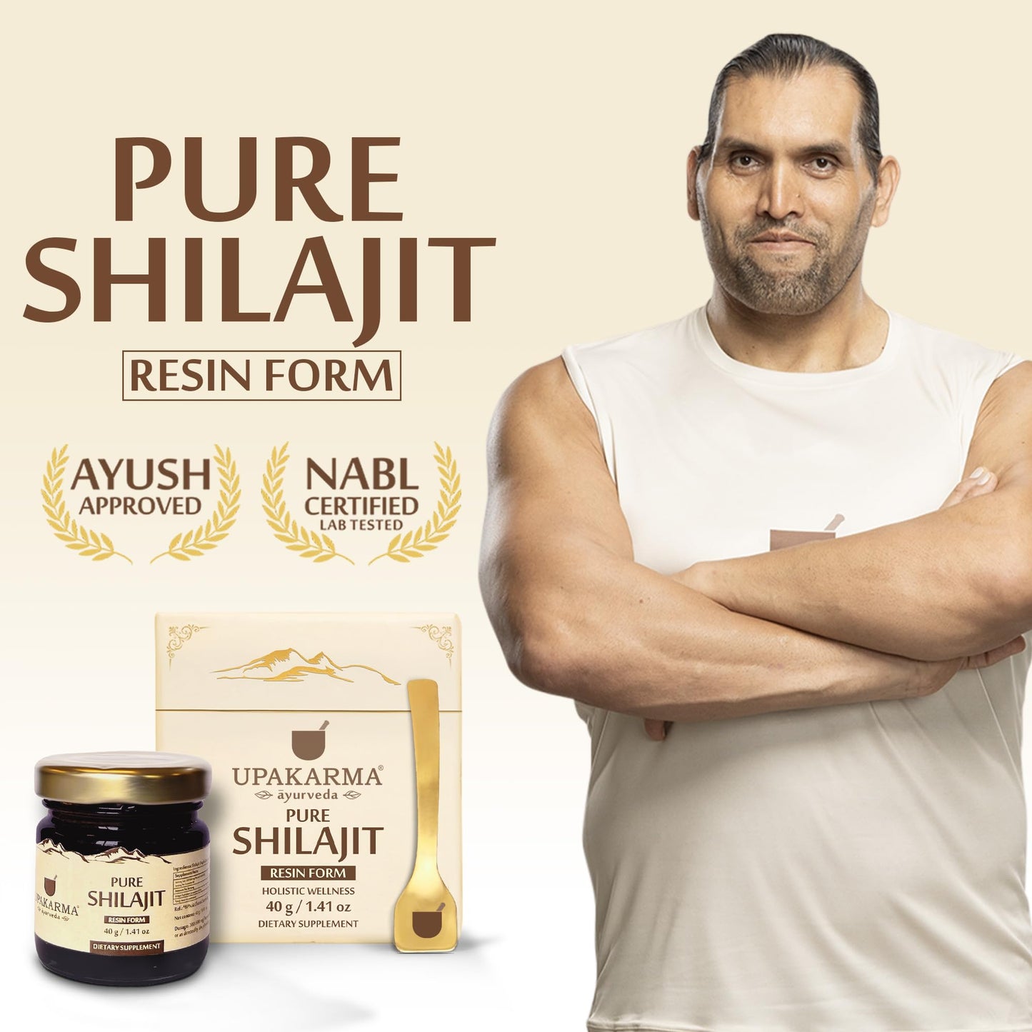 UPAKARMA Pure Shilajit Resin 40g - Lab-Tested, 100 Servings