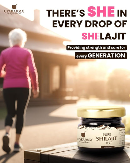 UPAKARMA Pure Shilajit Resin 40g - Lab-Tested, 100 Servings