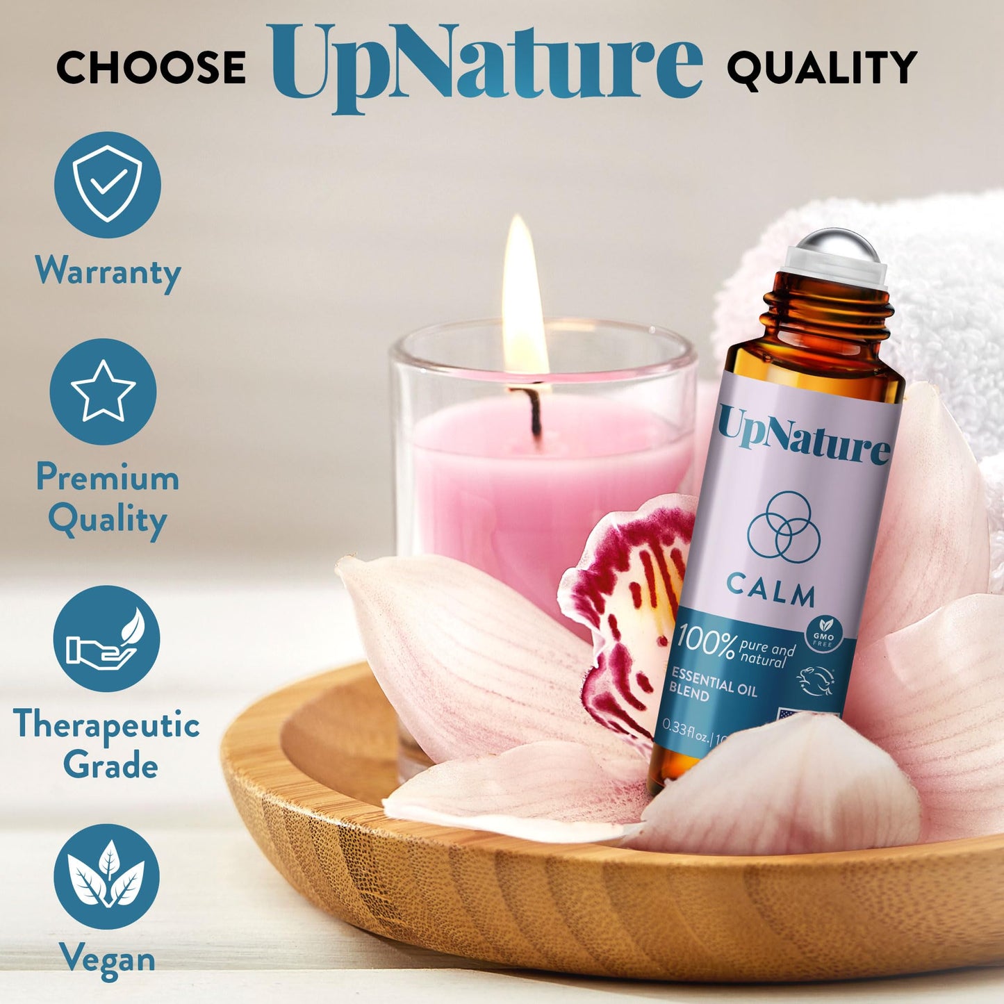 UpNature Calm Essential Oil Roll-On – 100% Natural Stress Relief