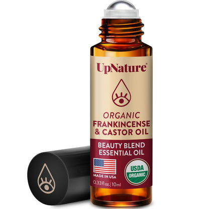 UpNature Organic Castor Oil & Frankincense Eye Roller – 100% Organic Face Care