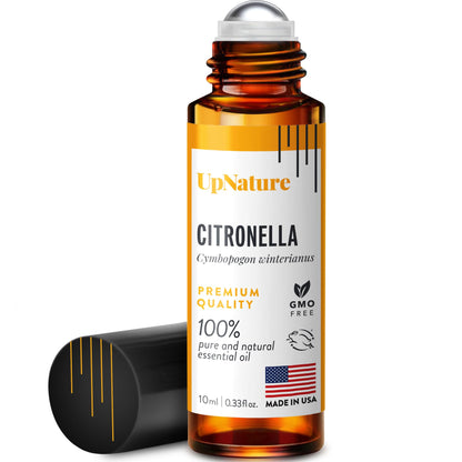 UpNature Citronella Oil Roll-On – 100% Natural Citronella Essential Oil for Skin | Camping Essentials