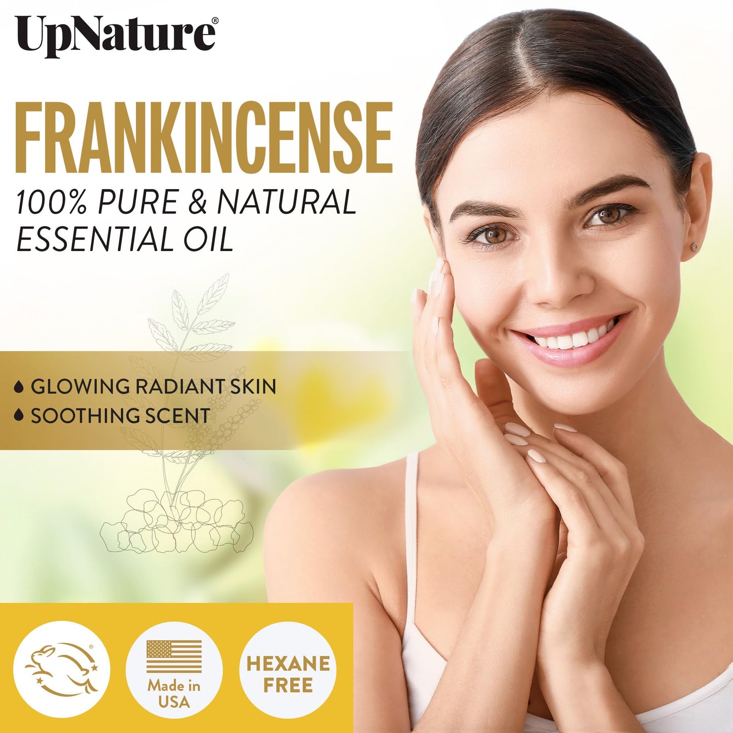 UpNature Frankincense Essential Oil Roll-On – 100% Pure for Skin
