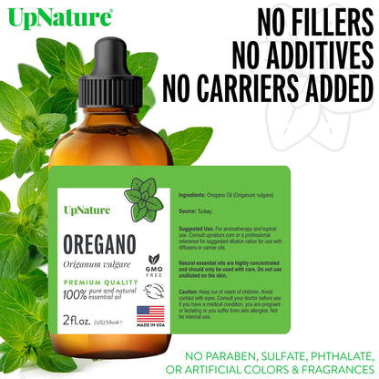 UpNature Oregano Oil - Huge 2oz - 100% Pure Oregano Essential Oil